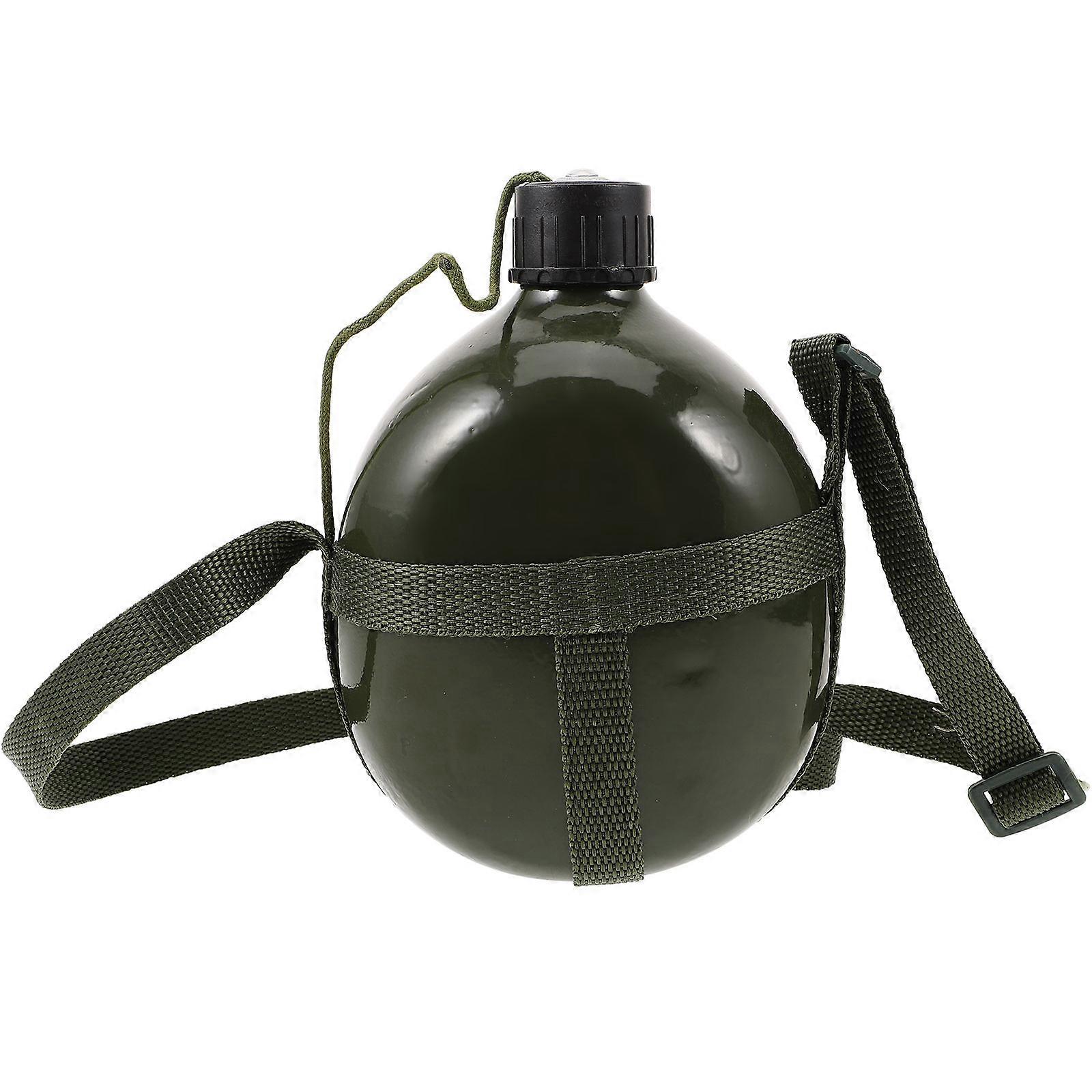 Aluminum Water Canteen Bottle for Home Use with Large Capacity Green Multifunctional Design Lightweight Portable 1.5L
