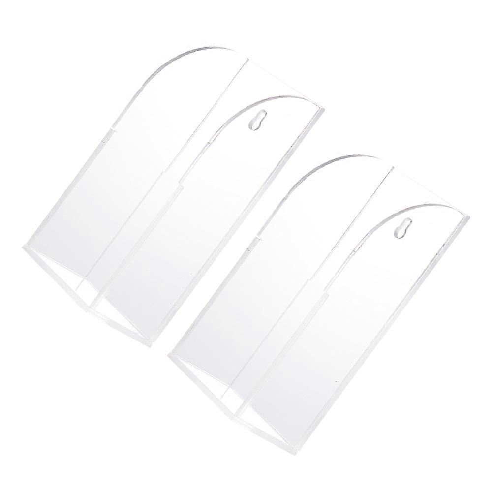 Transparent Acrylic Wall Racks for Storage with Hanging Holes Suitable for Remote Controls Pens Keys 2 Pcs
