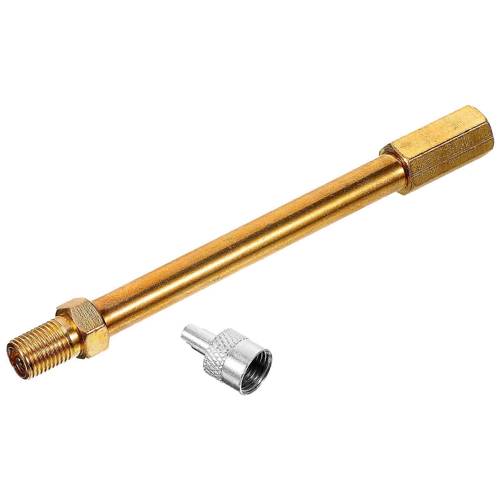 Brass Tire Valve Extender for Car Use Golden Color Durable and Reliable Performance