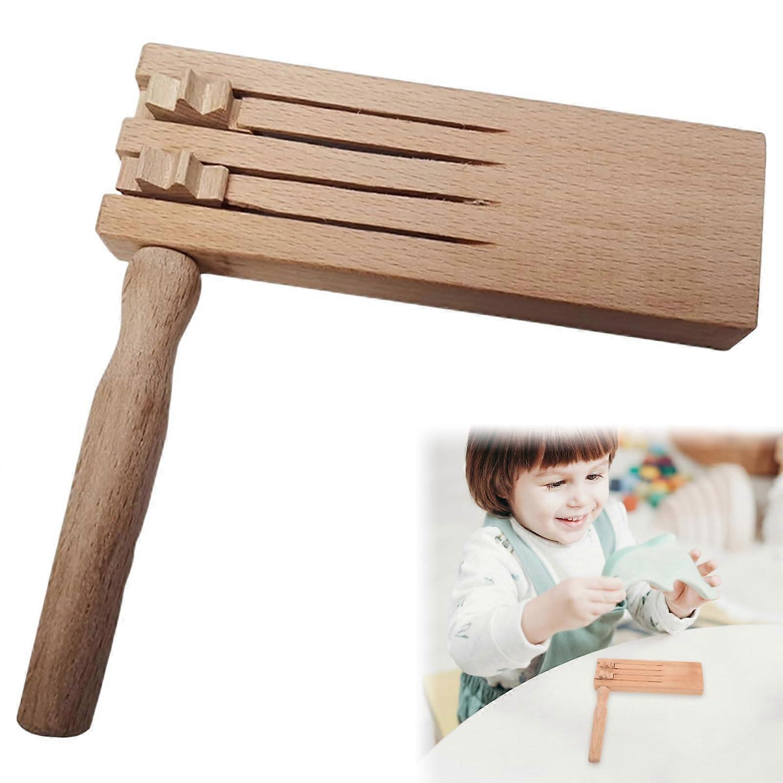 wooden rattle sound maker, wooden spinning rattle