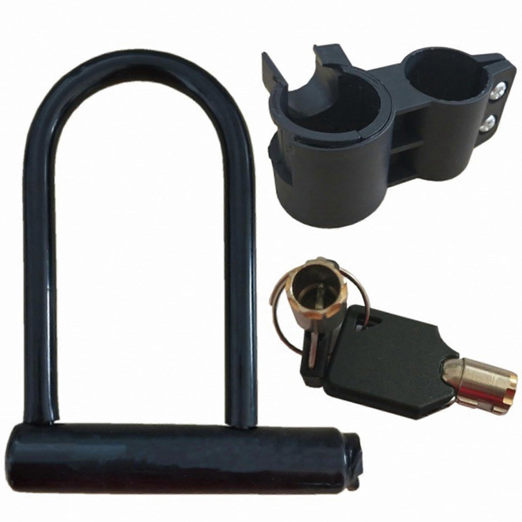 Bicycle ULock with Key, Performance AntiTheft Secure Steel ULock with Mounting Bracket