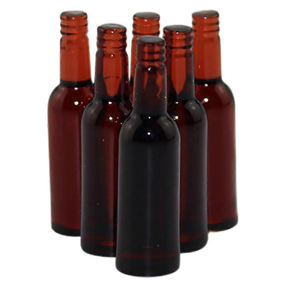 6pcs Miniature Beer Bottles Miniature Beer Bottles Models Mini House Decors