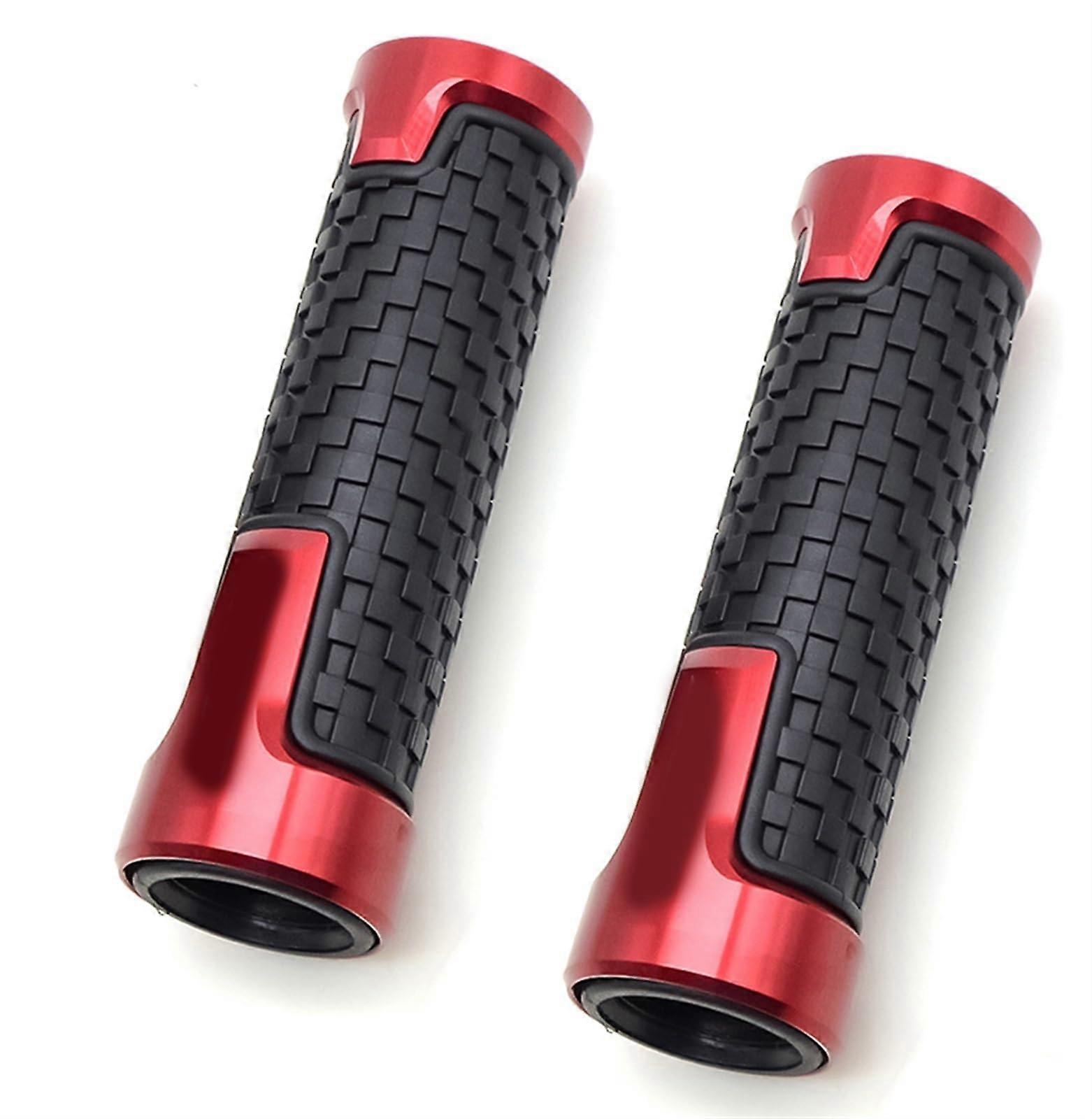 CNC Motorcycle Handlebar Grips for Honda CBF1000 2006-2013, Red Grip Bars, Durable Rubber Material, Ergonomic Design