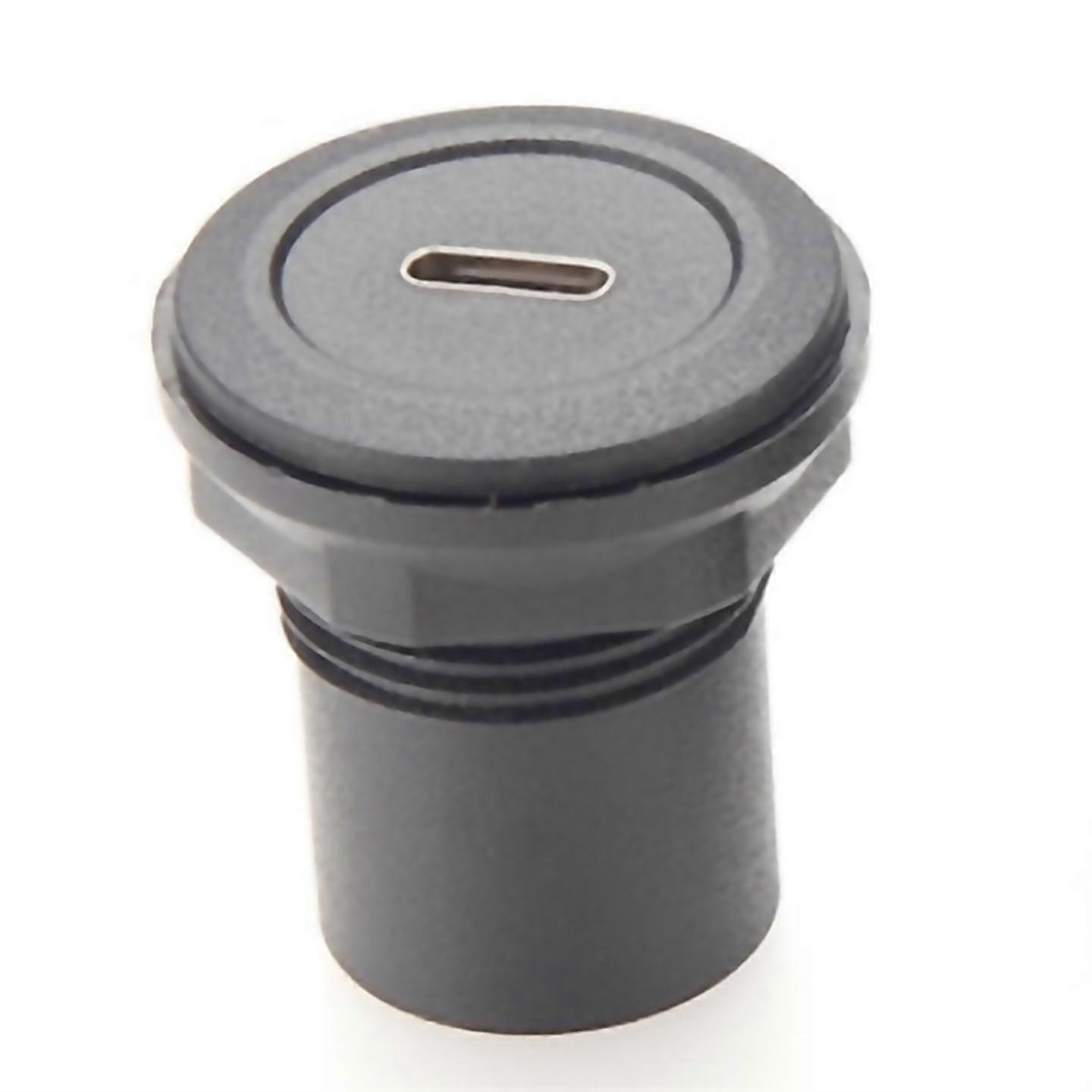 For 22mm usb connector usb c jack to usb c jack round panel mount adapter usb 31 panel threaded moun