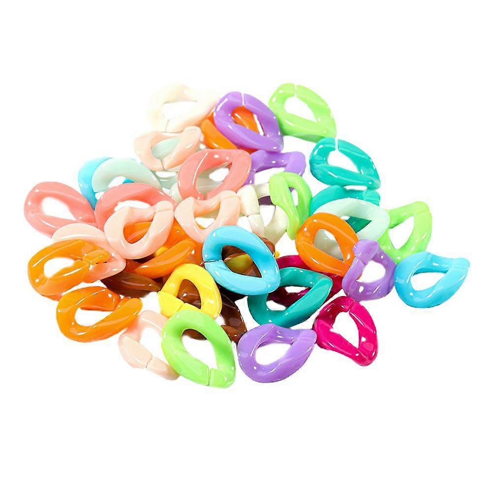 100pcs Plastic Clip Hooks Chain Links for DIY Craft Chain Strap Jewelry Making