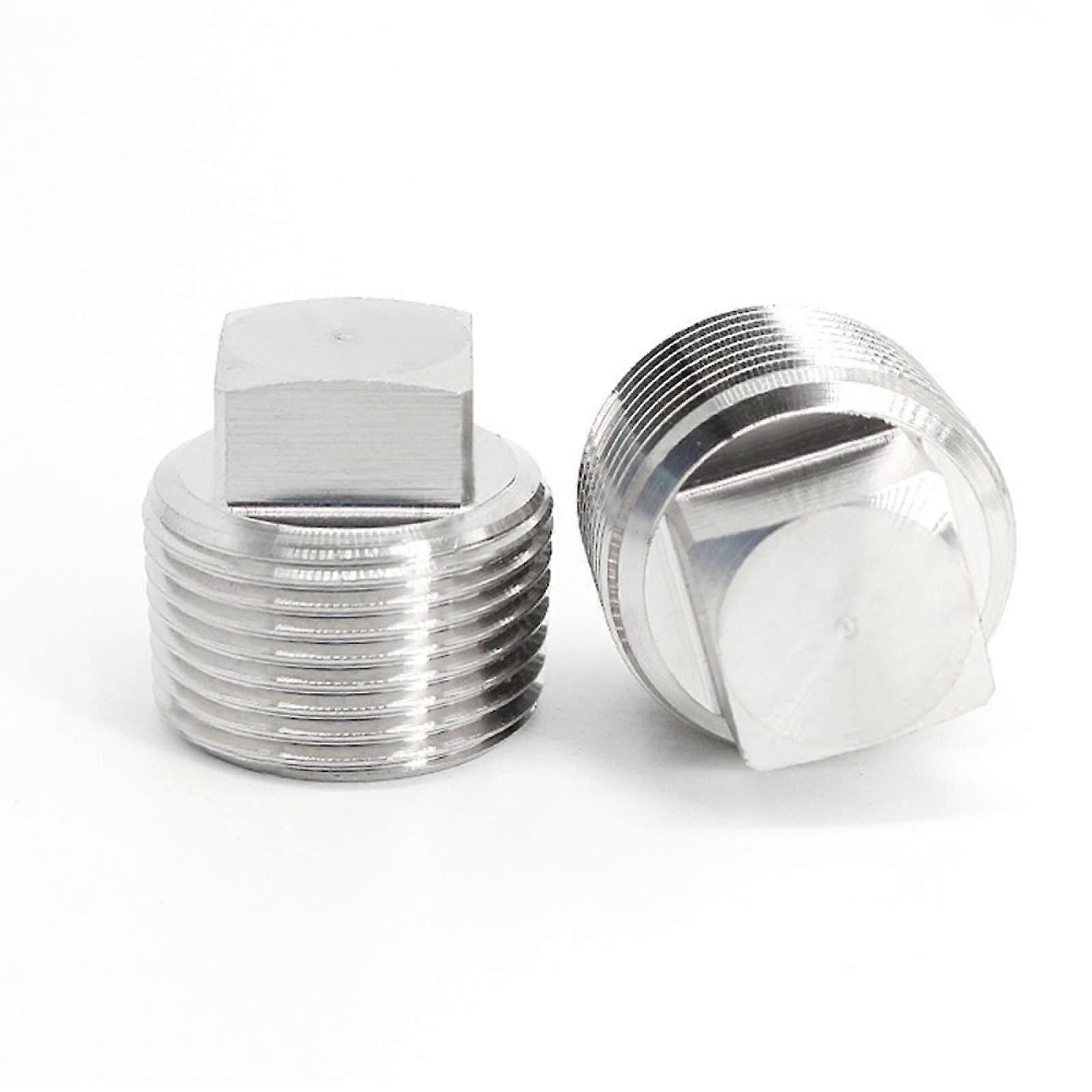 304 Stainless Steel NPT 1 Inch Square Screw Plug, Pipe Plug for Plumbing, Fixed Plug, Pack of 1