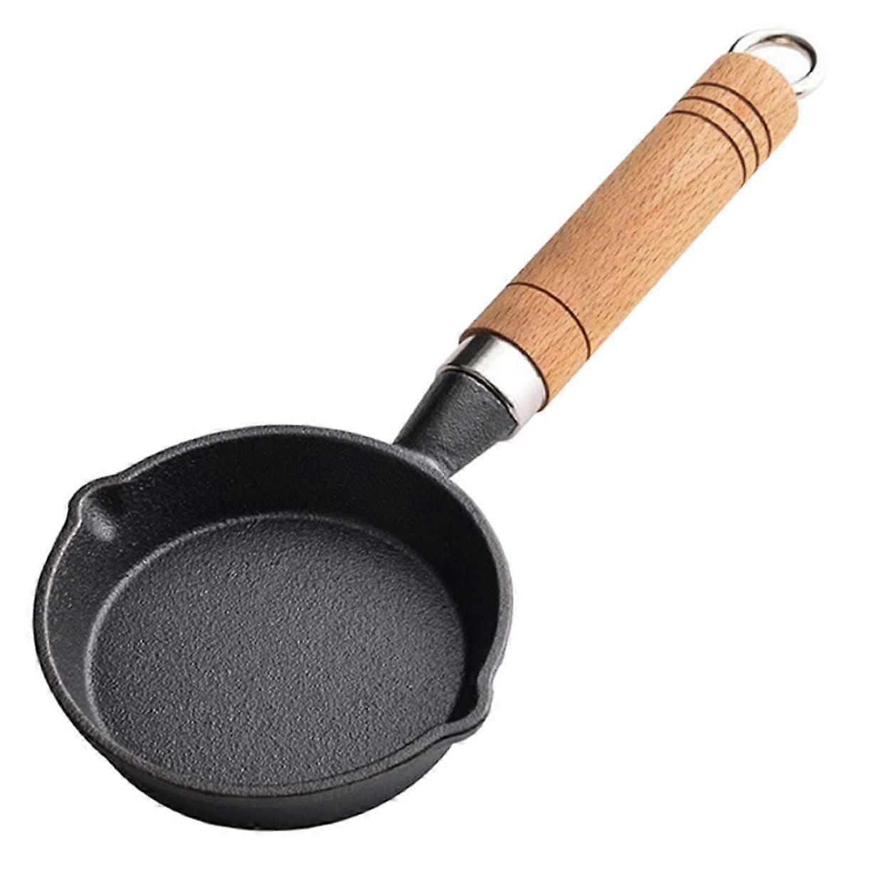 Mini Cast Frying Pan Nonstick Skillet for Dumplings Eggs Butter Melting 6-Inch Portable Household Cooking Tool