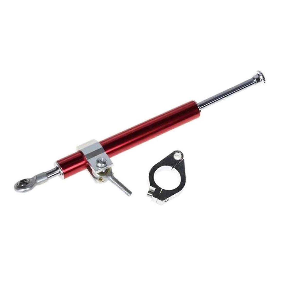 330MM Universal Motorcycle Steering Damper Stabilizer Damper-Steering Direction Safety Control Red