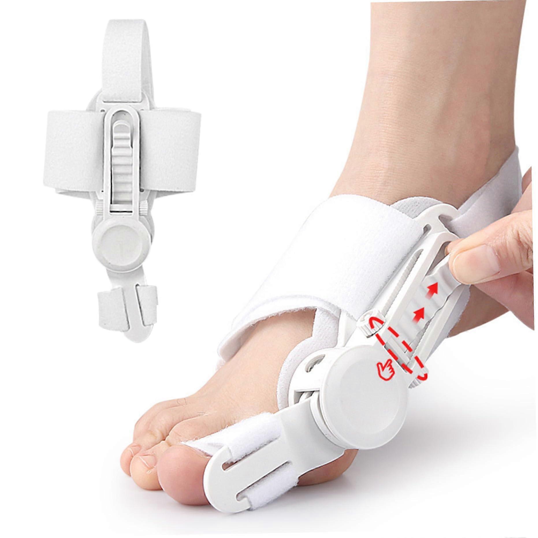 Bunion Corrector Adjustable Big Toe Straightener With Silicone Pad And Anti-Slip Strap For Right Or Left Feet Unisex