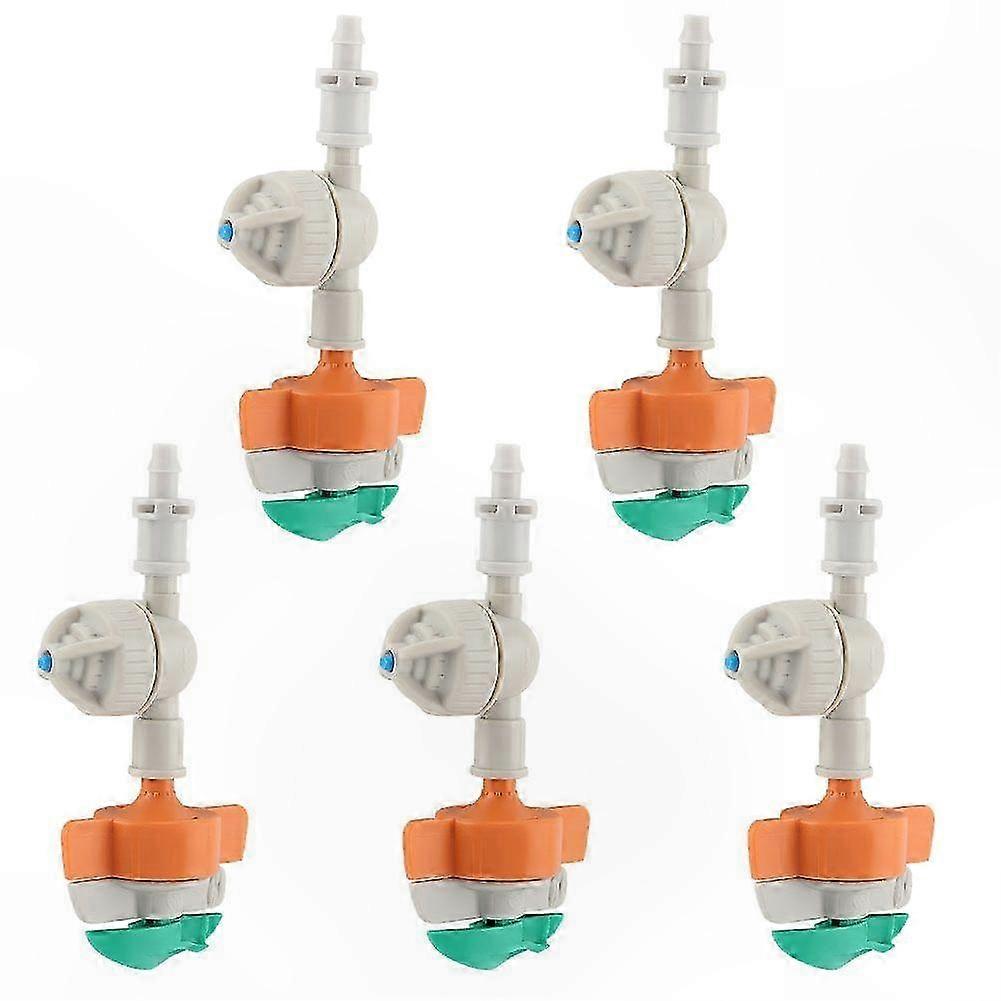 5-Pack Rotary Sprinklers with Antidrip Function, Hanging Sprayer for Garden Irrigation Micro Drip System Fittings