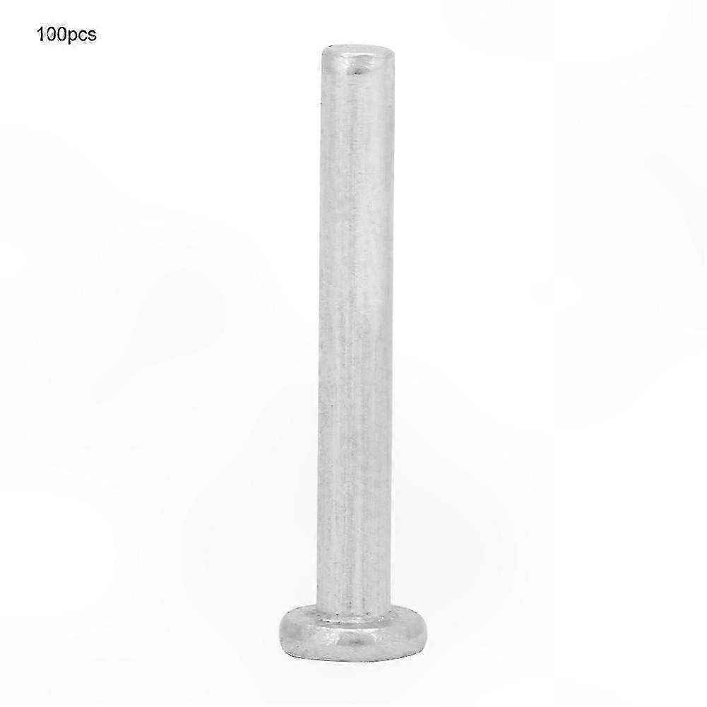 100 Count M2.5 Flat Head Aluminum Rivets, 18/20mm Countersunk Solid Fasteners for Metal Projects