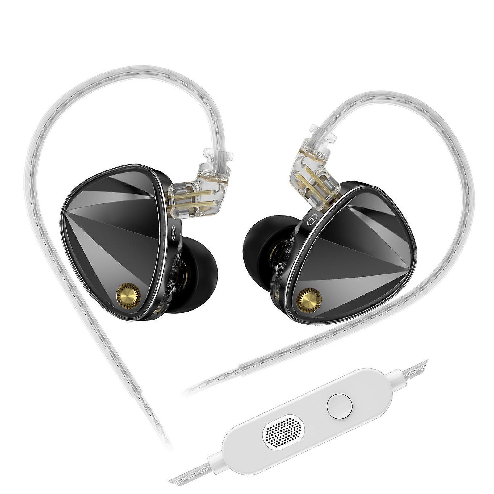 3 Dynamic Driver In Ear Monitors Professional Sound Tuning 360 Rotating Design TangleFree Cord For Studio Use Multicolor