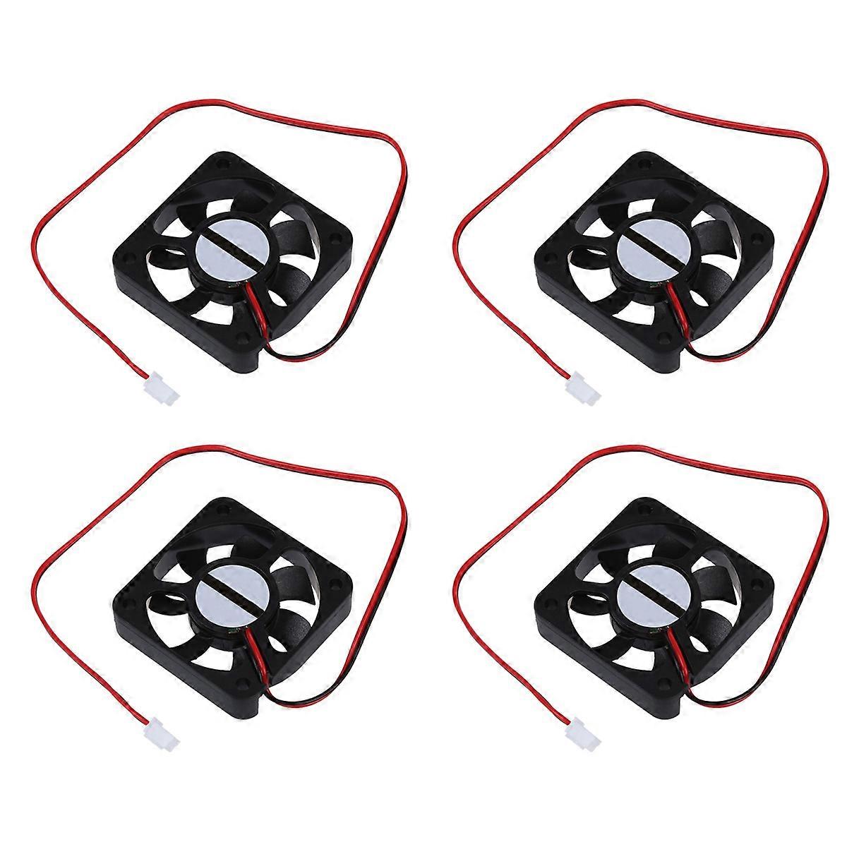 4X DC 12V 2 Pins Connector Brushless Cooling Fan 50mm x 50mm x 10mm