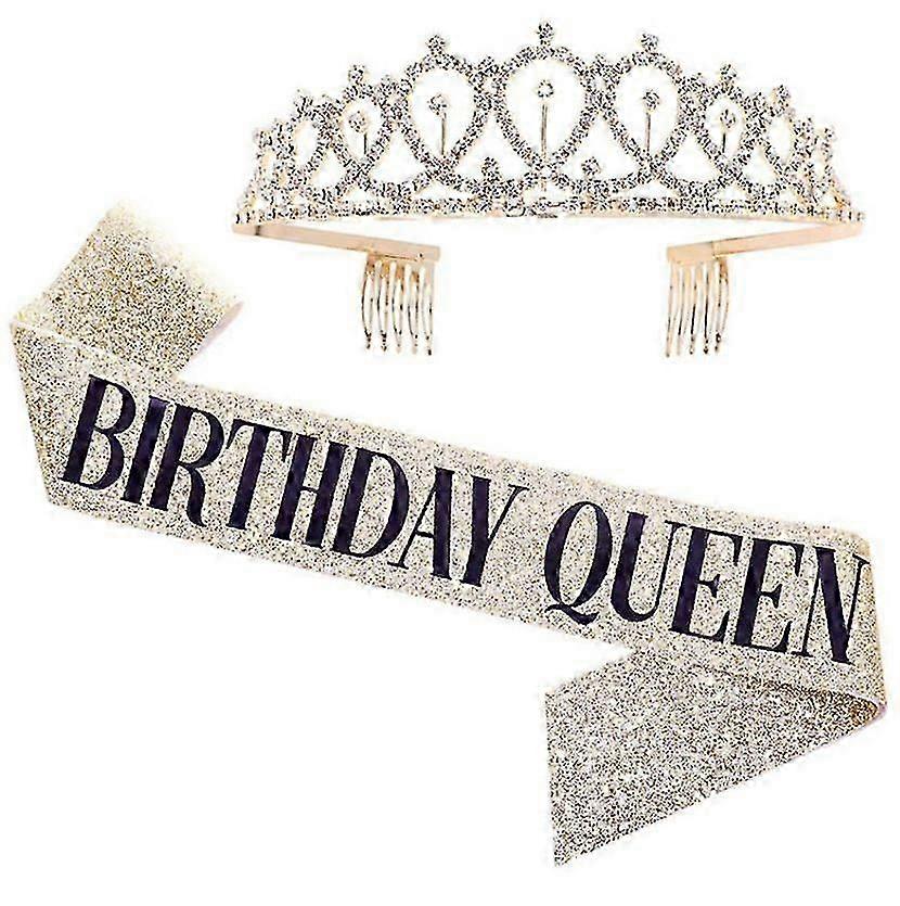 Fødselsdag Pige Sash &Rhinestone Tiara Kit