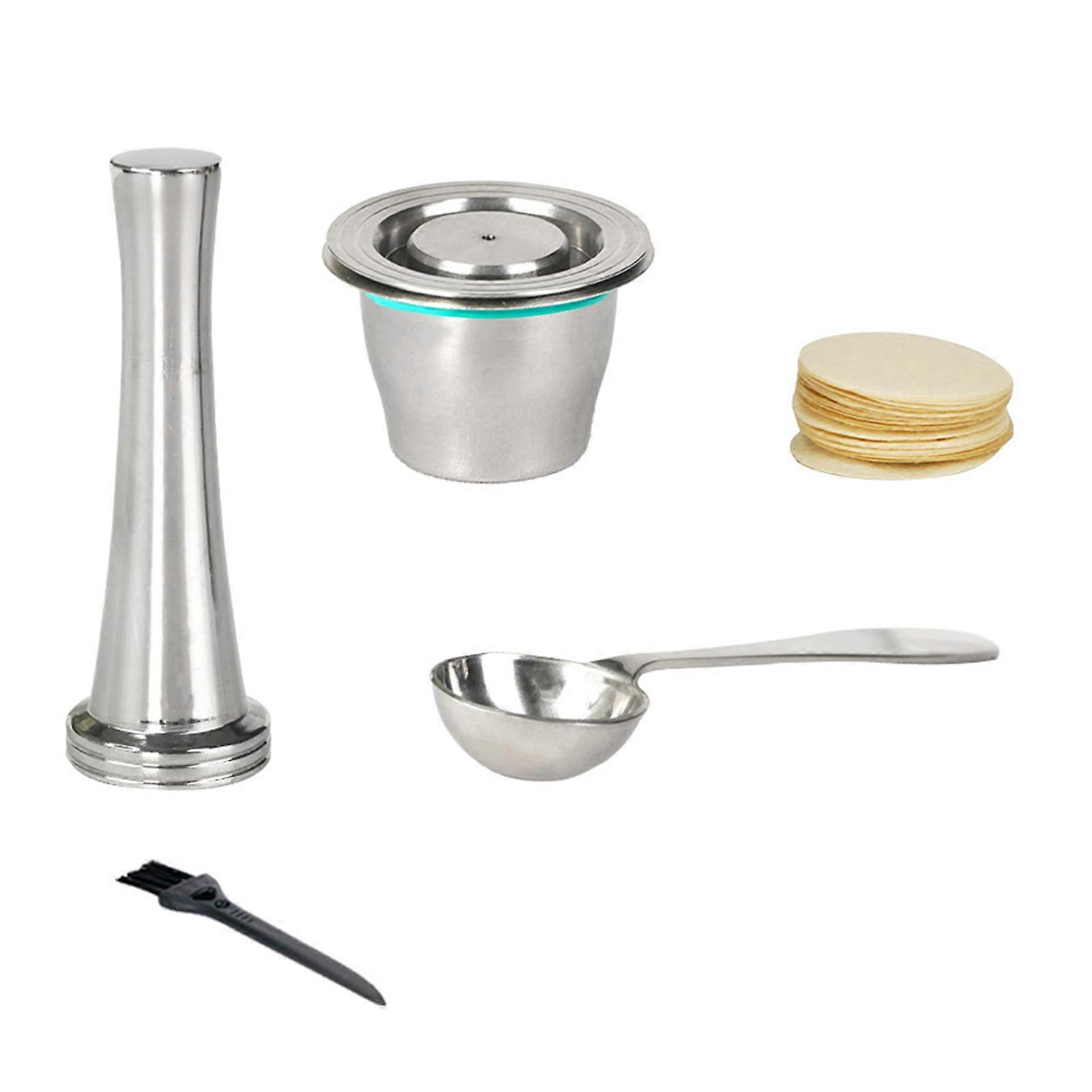 Professional Coffee Cup Small Spoon Set with Filter Sheets Stainless Steel Texture Suitable for Perfect Brewing Results Multicolor