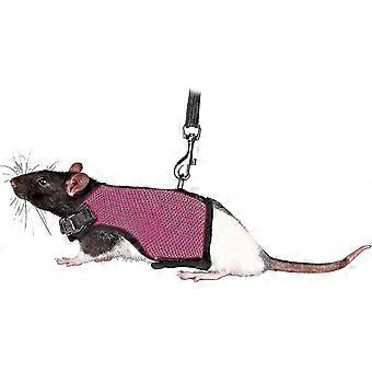 Yaju Harness For Small Animals For Rats Nylon1pcsrose Red) -ys