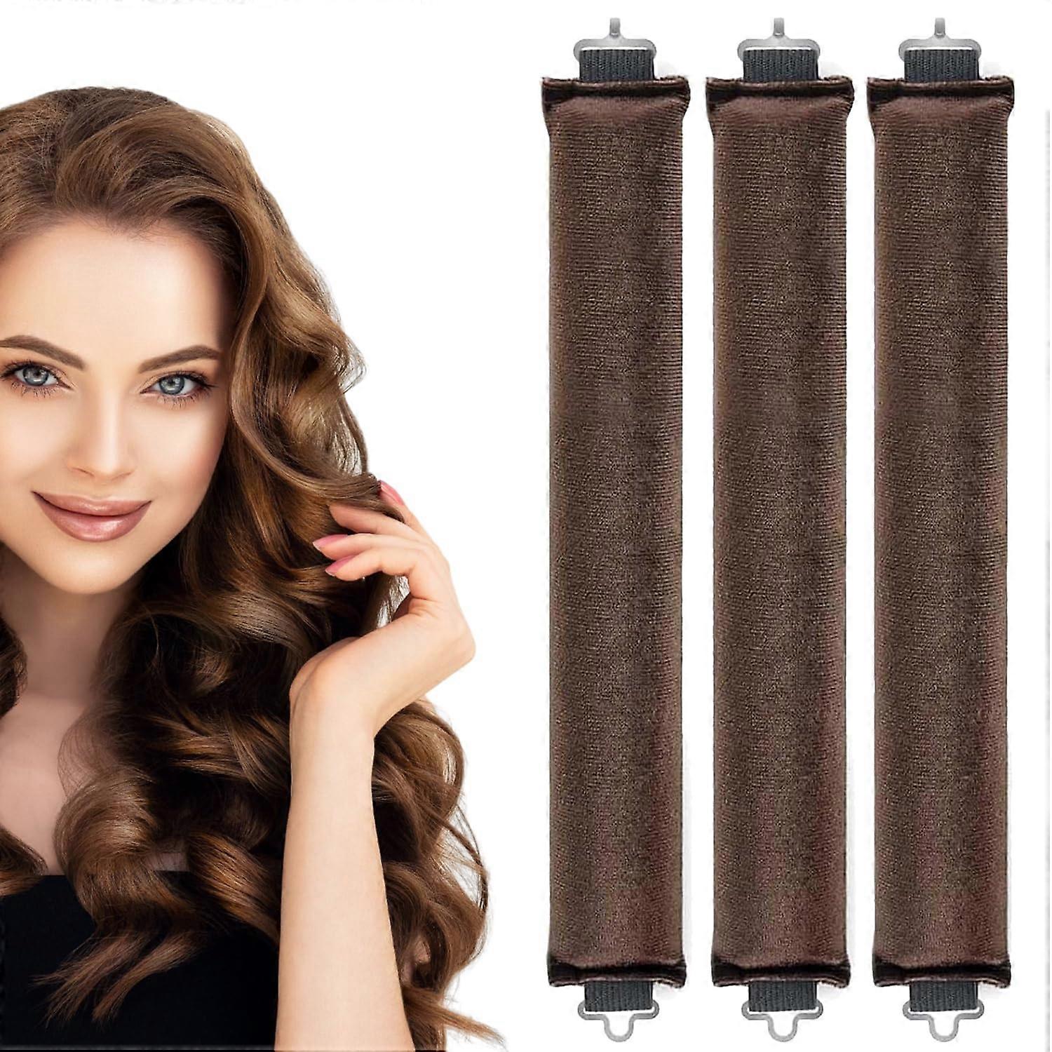 3Pcs Overnight Heatless Curlers Set - Heatless Blowout Rods For Curls, Satin Headband For No-Damage Curls, Easy To Use