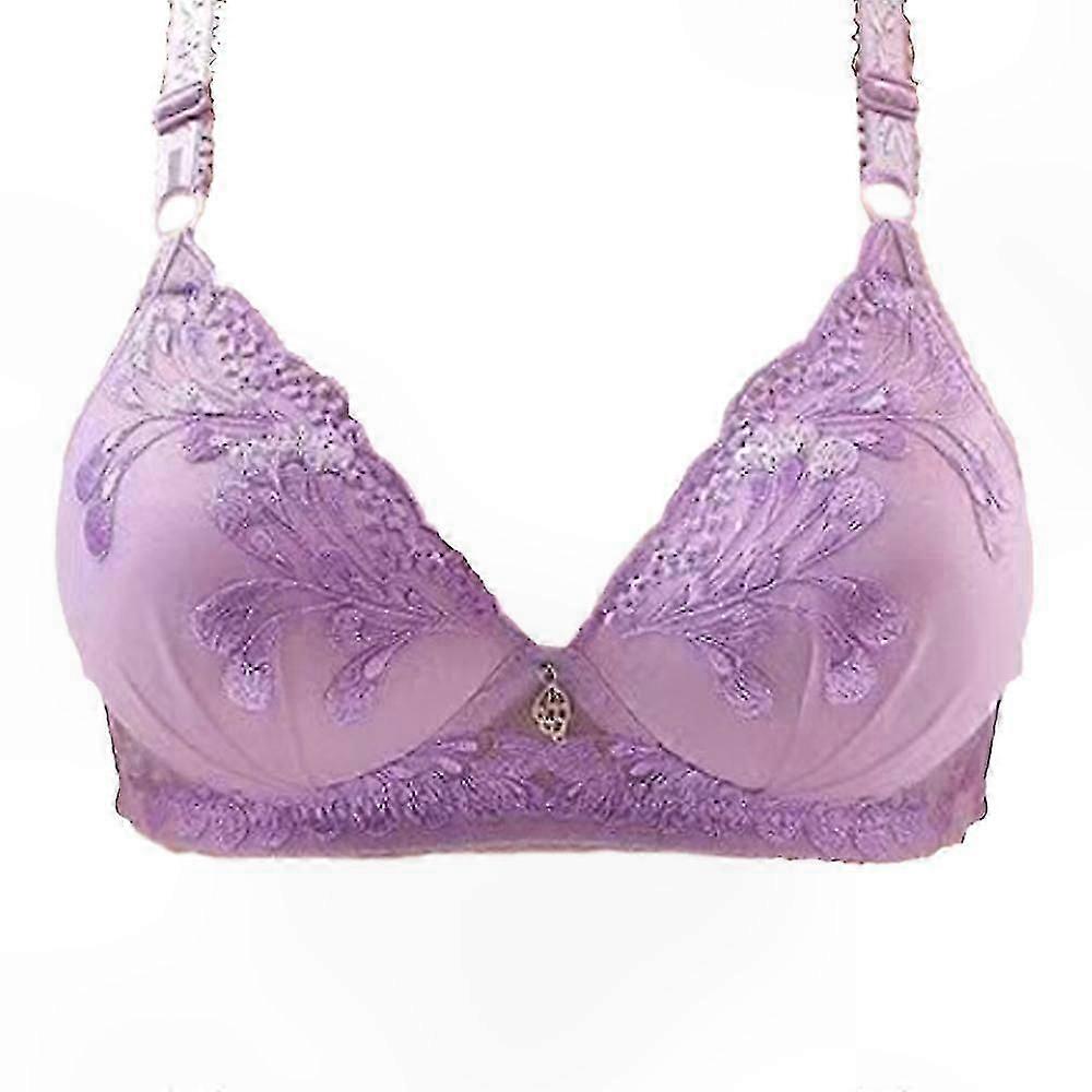 Lace Trimmed Lightweight Cotton Bra with Adjustable Straps and No Underwire Support