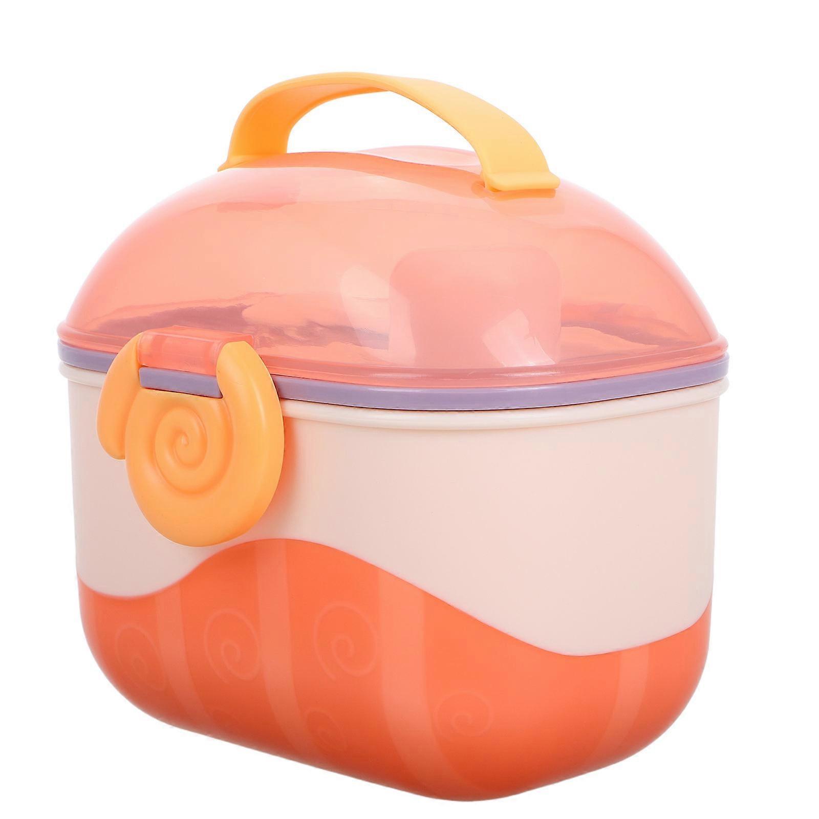 Portable Baby Formula Dispenser Storage Case For On-The-Go Use Orange Sealed Storage 1Pack