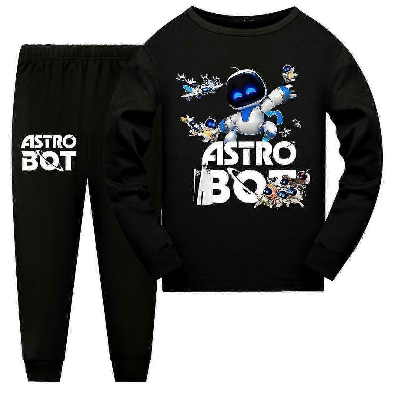 Astro Bot Pyjama Schattig Cartoon Game Karakter Print Lange Mouw Heren en Dames Kawaii Home Cloth
