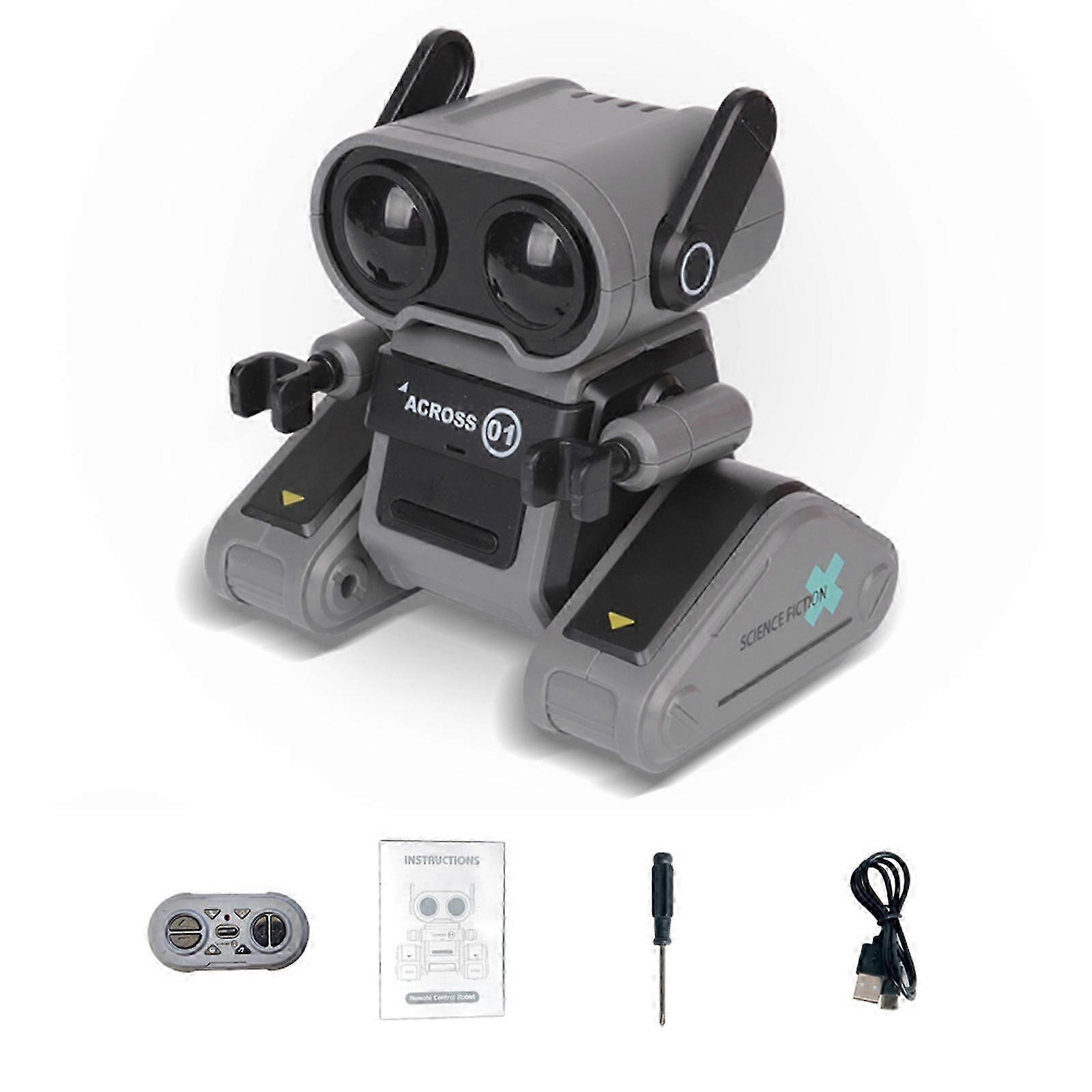 2025 Robot Toys, Rechargeable Remote Control Robot Toys, Kids RC Robots with LED Eyes, Flexible Head & Arms, Dance Moves and Music