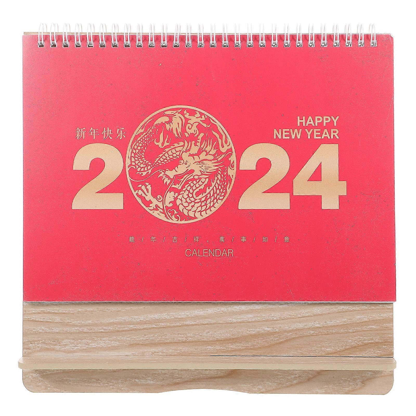 Dragon Year Desk Calendar Desk Calendar for Office Use 2024