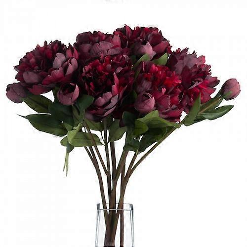 Hill Interiors Faux Burgundy Peony Rose