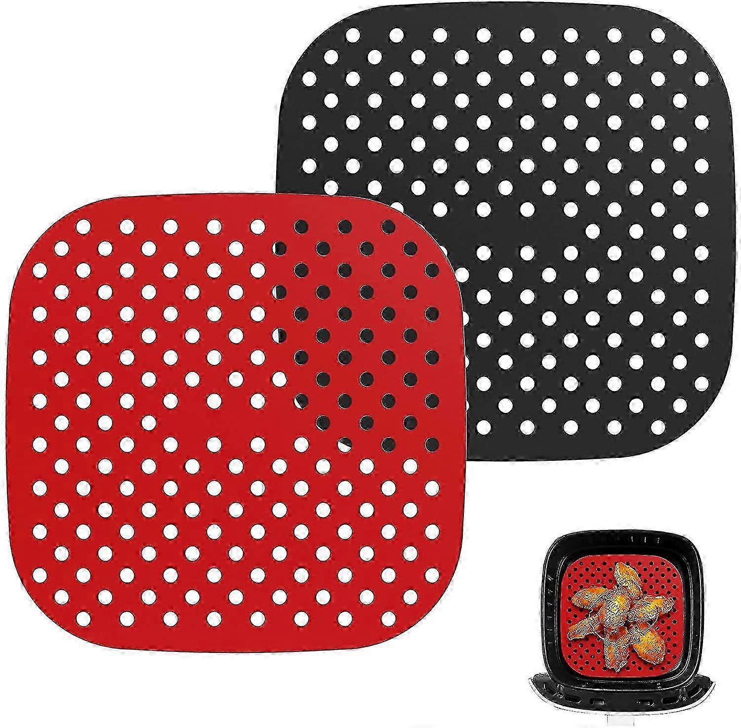 7.5 Inch Silicone Air Fryer Mat Liner, Reusable Non-stick, for Steamer Basket/Microwave