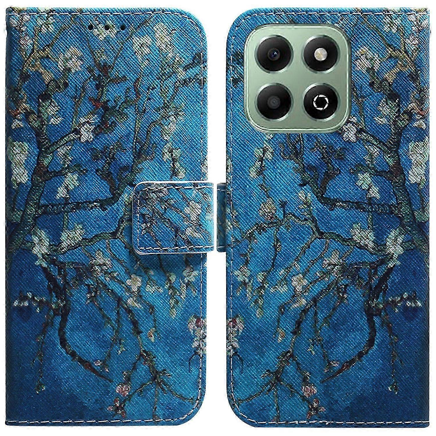 For Honor X6b 4G Leather Wallet Case with Pattern Print