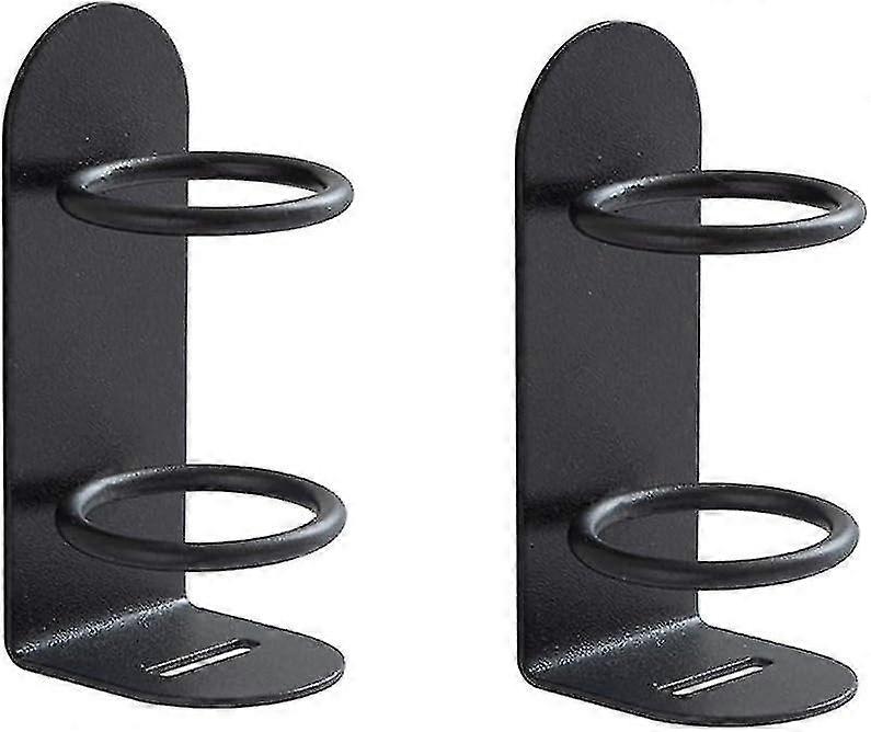 Ironwork Electric Toothbrush Stand No Drill Wall Organizer 2 Pack Black