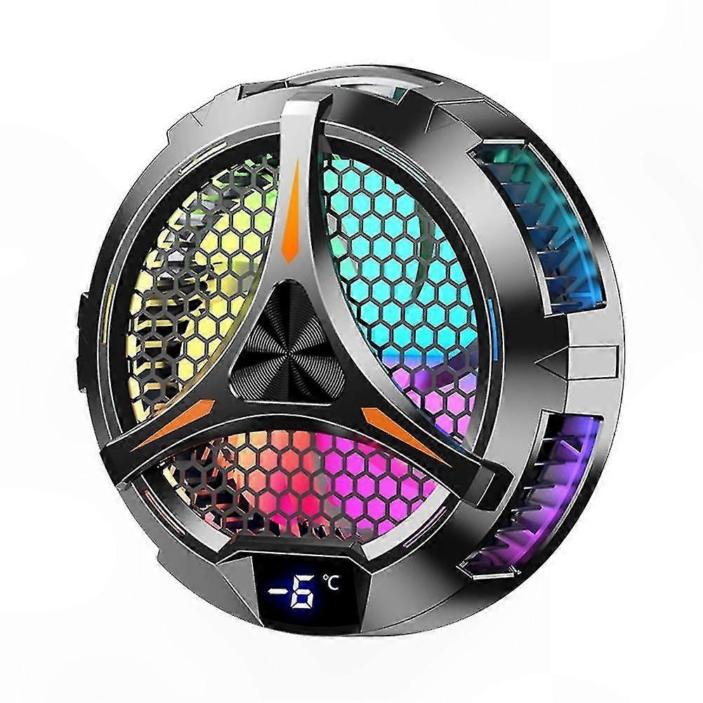 10cm Magnetic RGB Cooling Fan for Tablets with Colorful Lighting and Semiconductor Technology