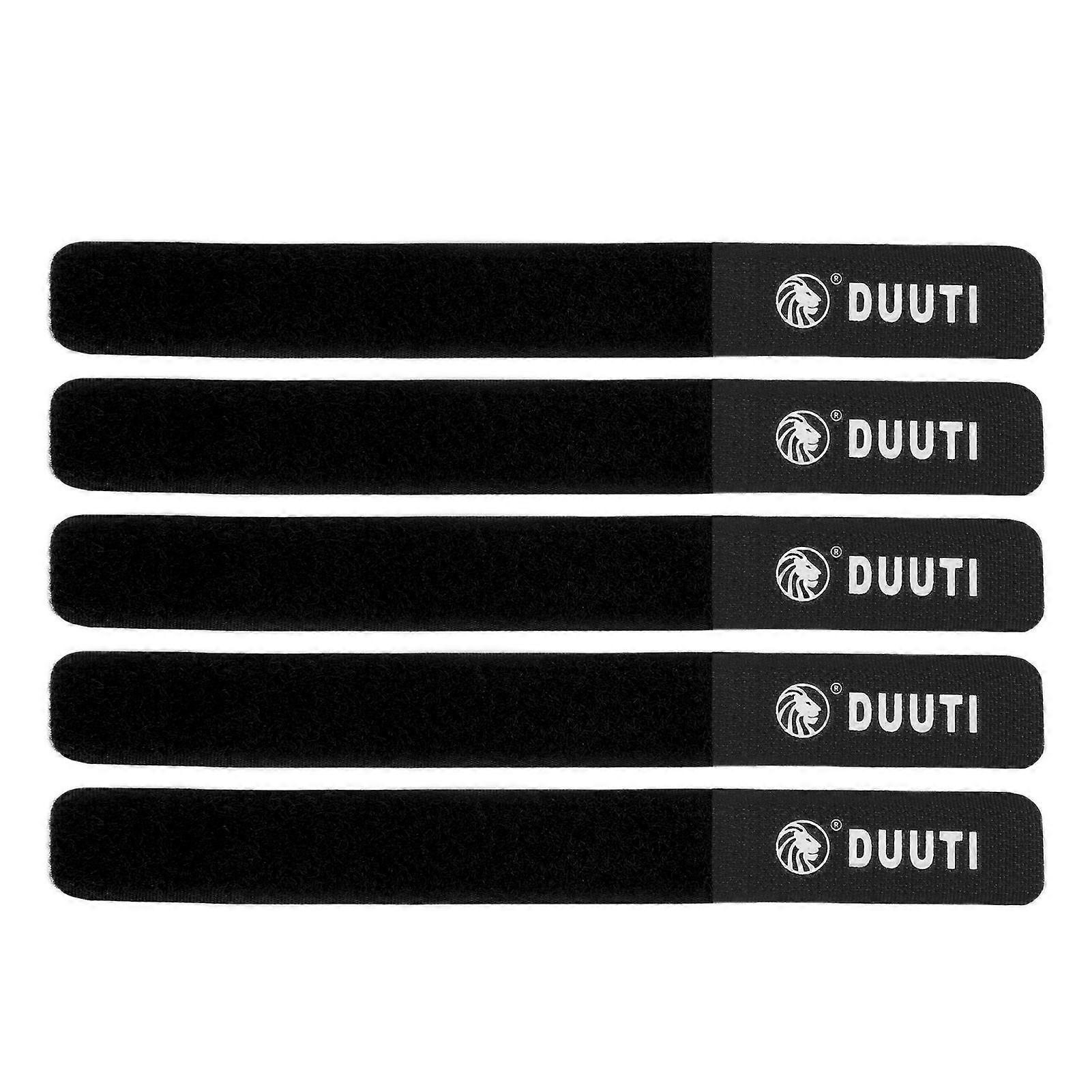 DUUTI 5PCS Bicycle Pump Straps Bike Securing Rack Band Adjustable Reusable for Binding Storage ArrangementBlack