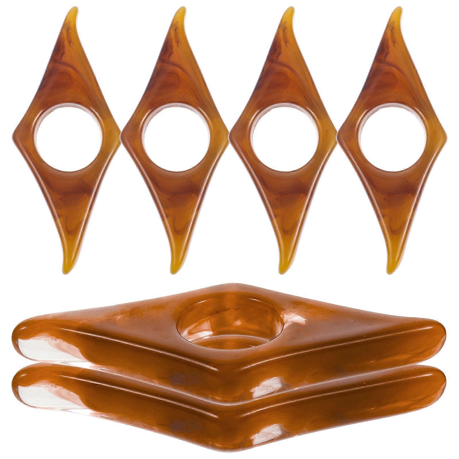 Thumb Book Page Holder Resin Book Holder for Reading 18Pcs Coffee Tone