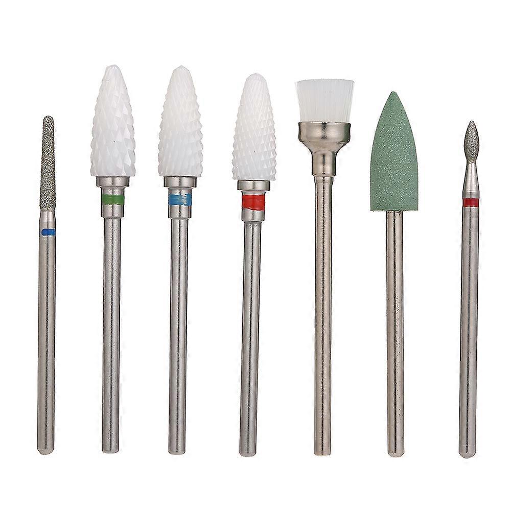 7pcs Multi-Color Nail Drill Bits Set 3.5cm for Manicure & Pedicure