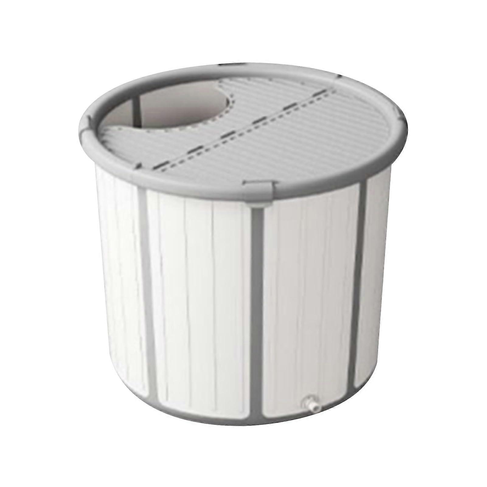 Portable Soaking Bath Tub For Adults Foldable Tuckaway Tub Size 70 X 70 X 57 Cm For Home Sauna Steam