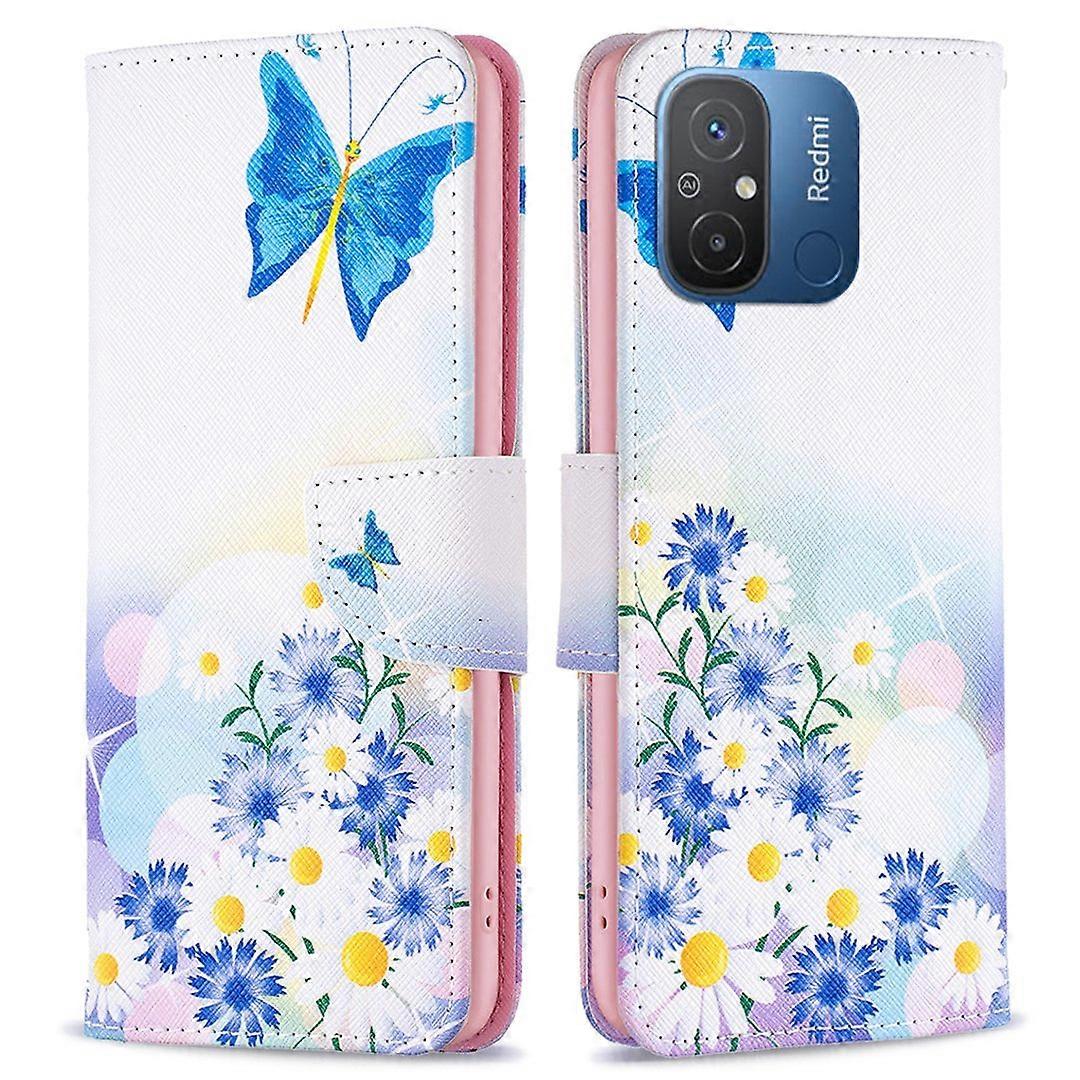 For Xiaomi Redmi 12C 4G PU Leather Pattern Printing Phone Case Folio Magnetic Wallet Stand Phone Cov