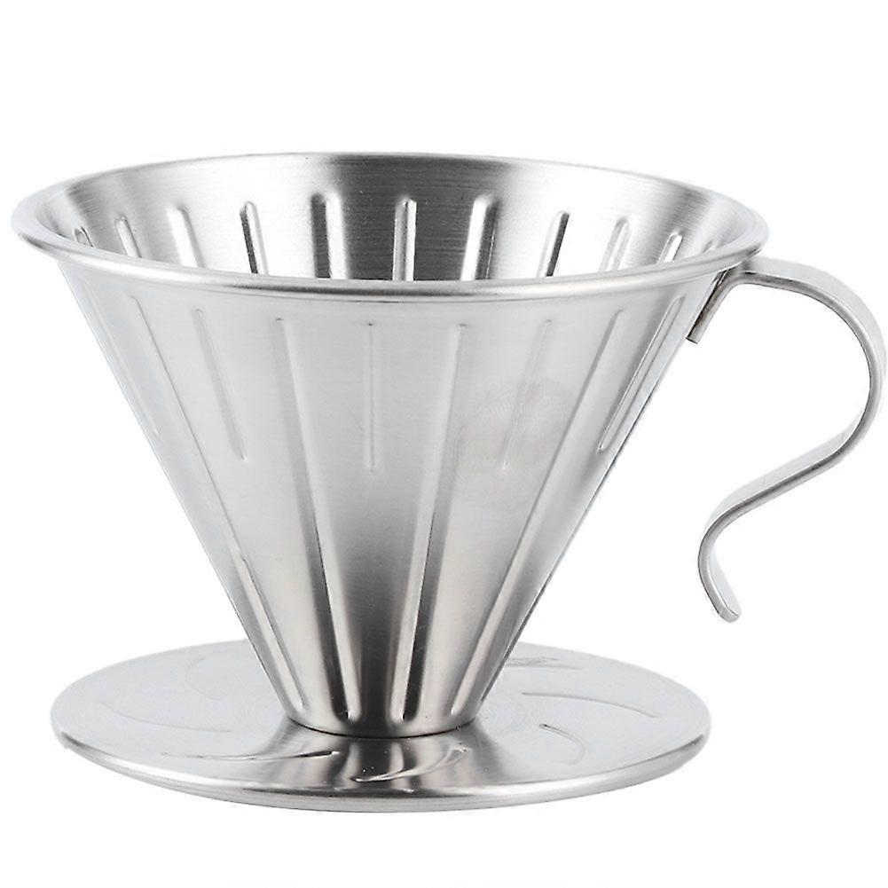 Stainless Steel Pour Over Coffee Dripper Cone Filter Cup Stand Coffee Machine Accessories Home Office UseL