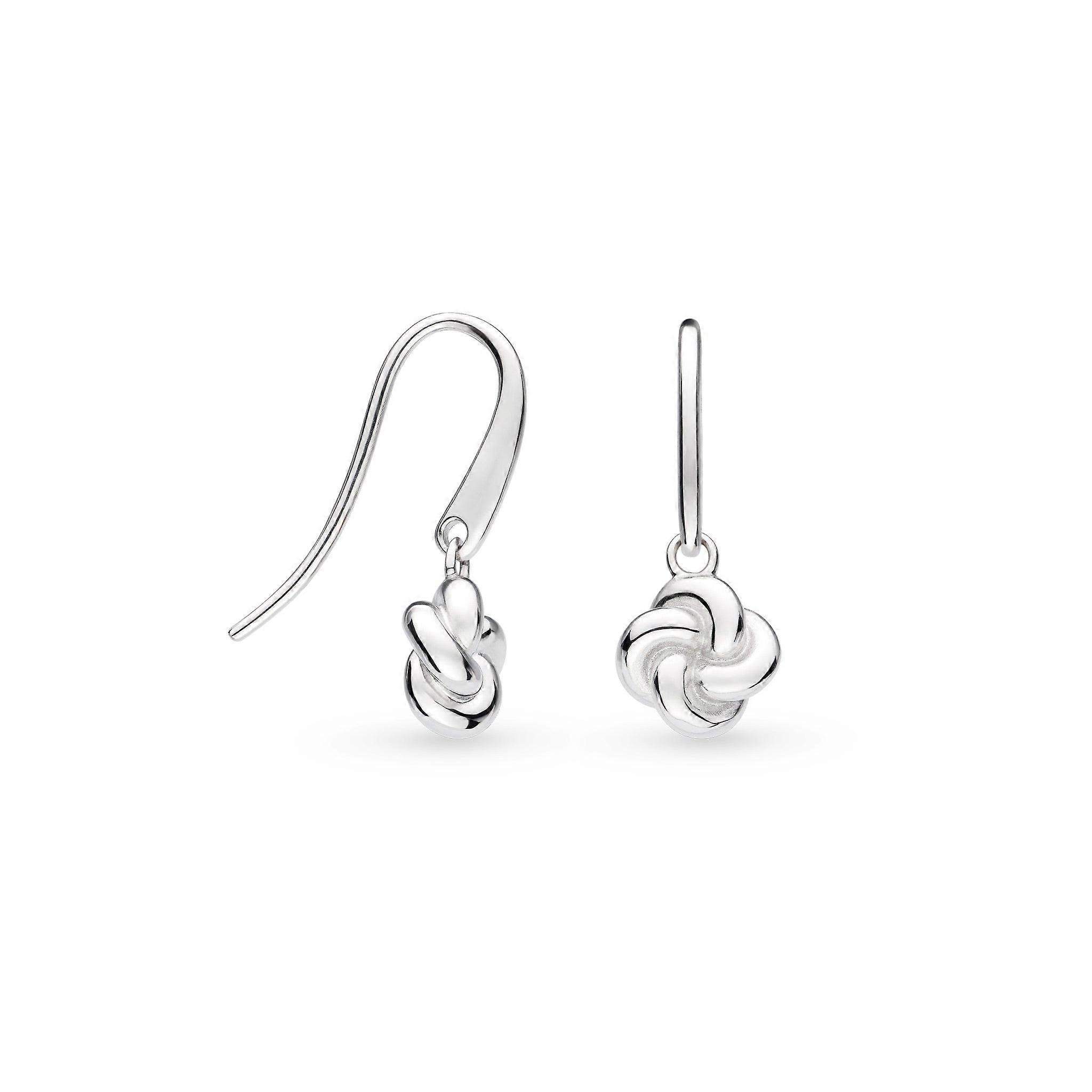 Kit Heath Marina Tide Knot Rhodium Plated Drop Earrings 61060RP