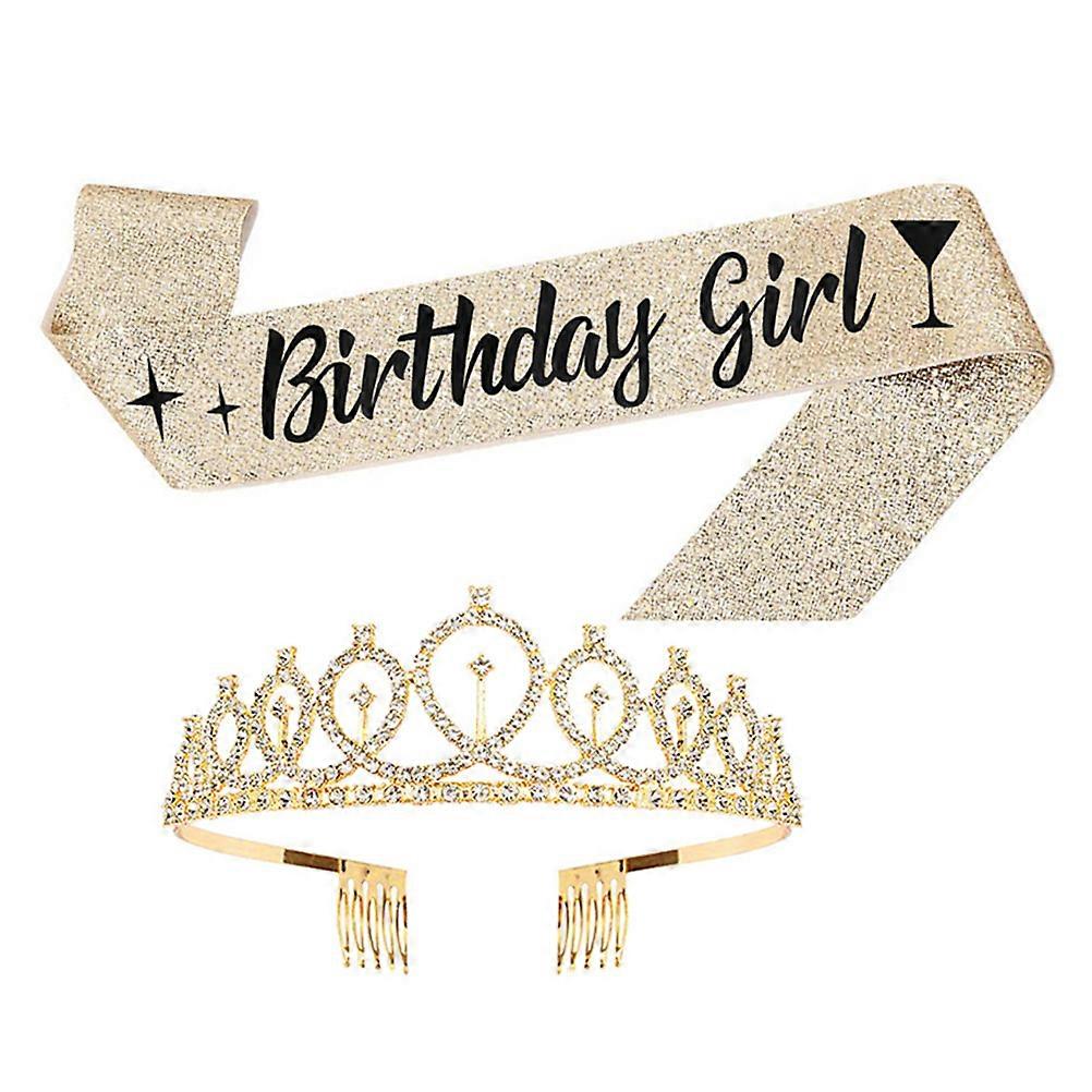 Birthday Crown Creative Party Shoulder Strap for 1Set Assorted Color