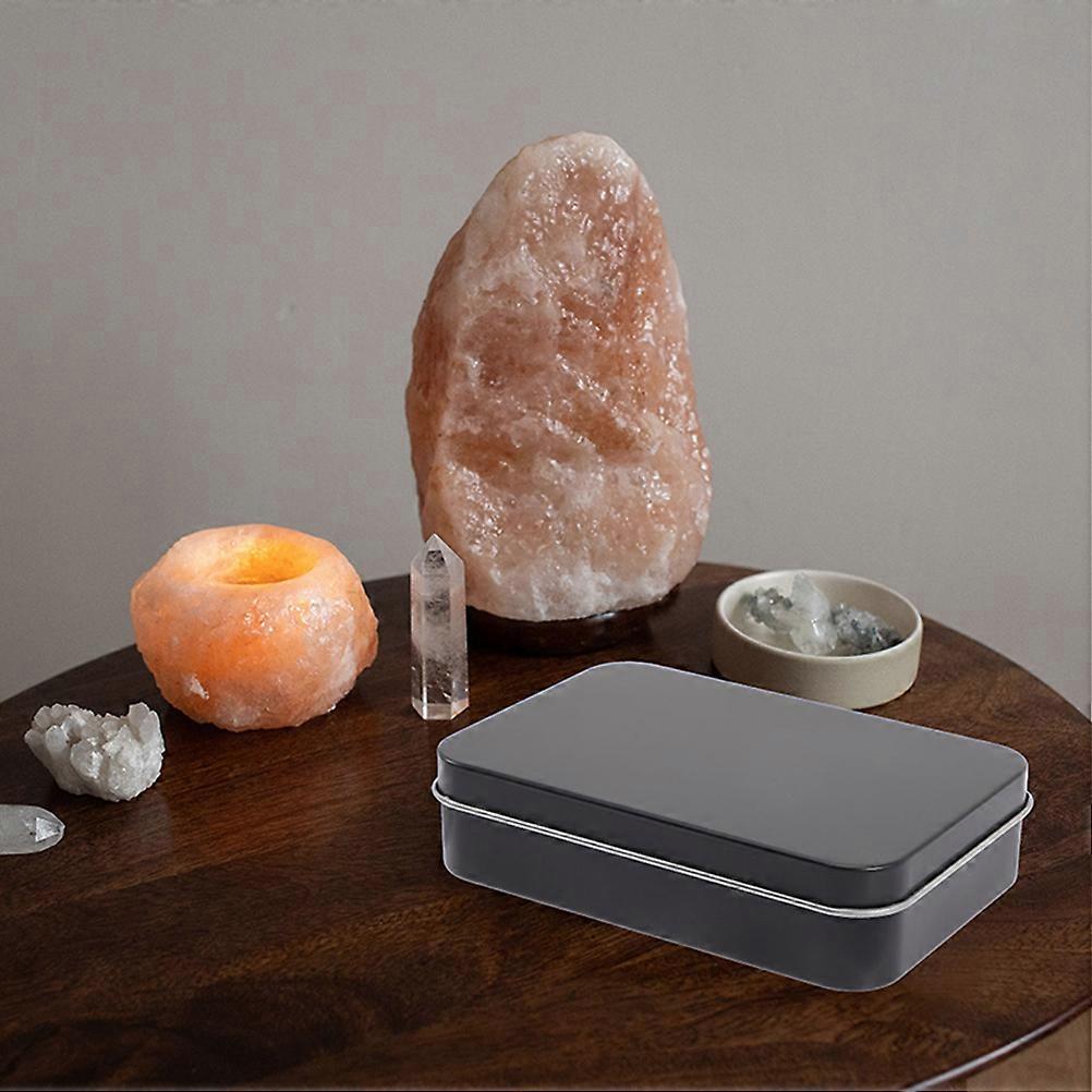 Small Tin Box with Lid 12Pcs Black Durable Tinplate Candy Storage Container