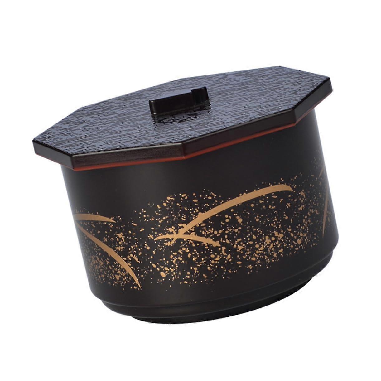 Star Anise Soup Bowl Miso Soup Holder With Lid Japanese Style Tableware Brown
