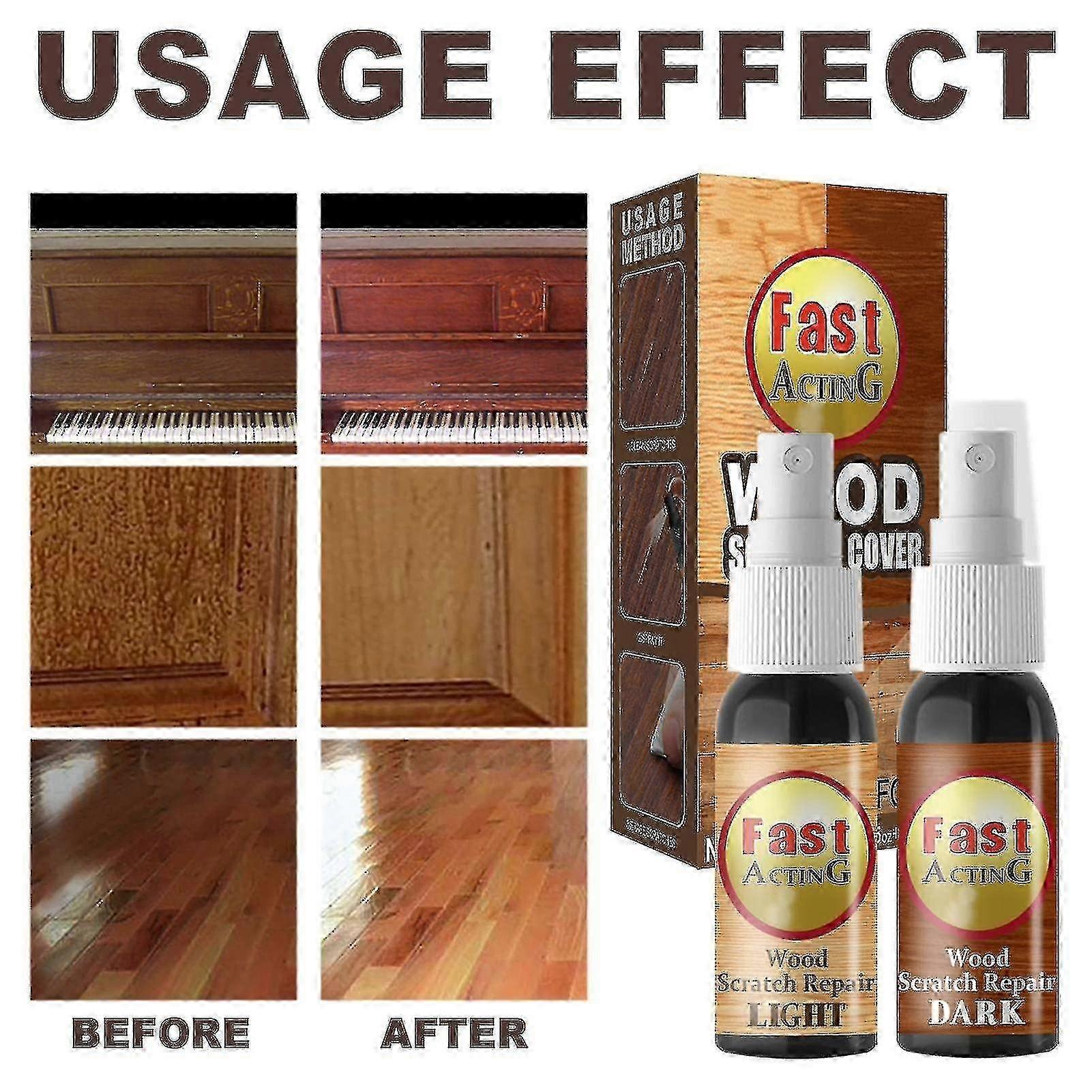 Gratte-égratignures Bois, Enlèvement des rayures de parquet, Spray de réparation des rayures à action rapide pour table en bois Lit Sol Guanguan - Dd