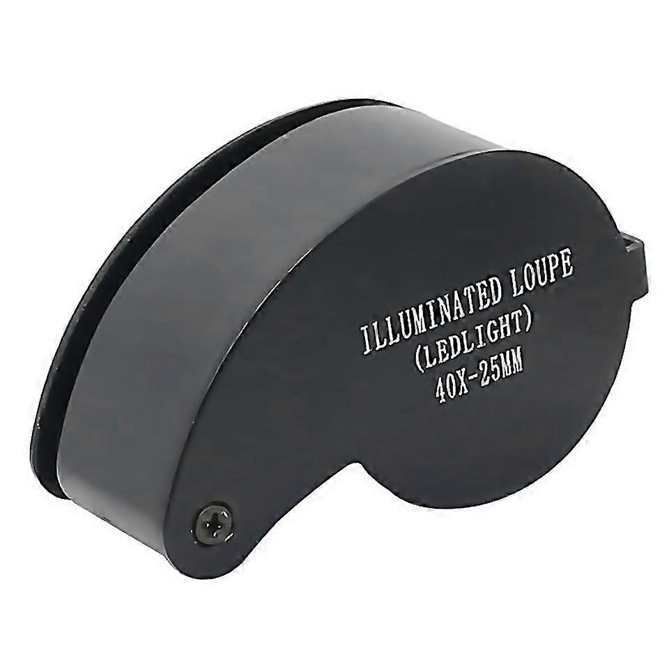 For 40 Times Double Led Lamp Magnifying Glass For Jade Collection Black