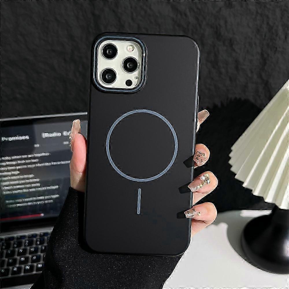 Bulk  15 Pro Magnetic Case, Solid Color PC Phone Cover, Compatible with MagSafe
