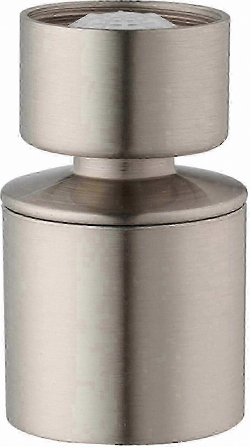 360° Swivel Dual Spray Faucet Aerator in Brushed Nickel with Water Saving Design