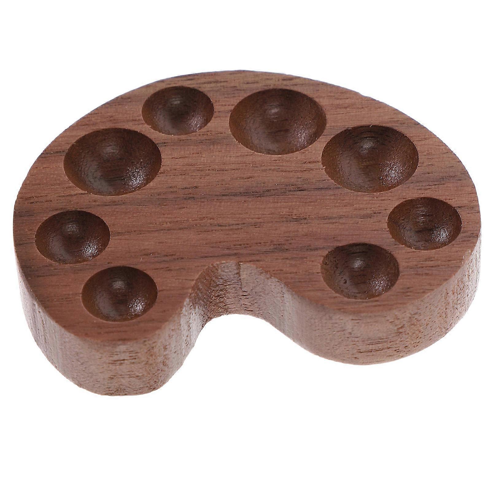 Wooden Watercolor Palette Pigment Box for 5Pcs Art Storage