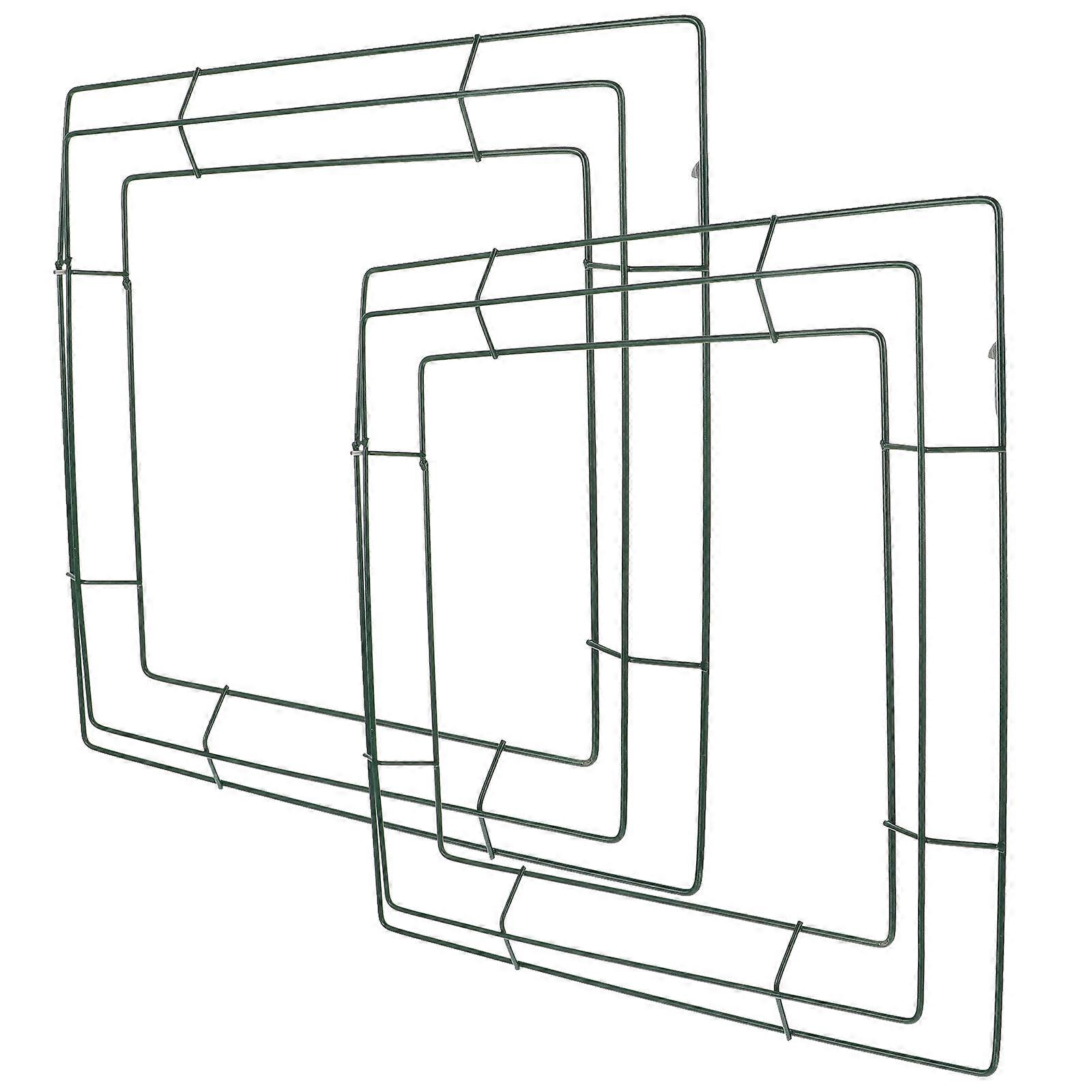 Green Iron Wreath Ring for Wall Decor 4Pcs DIY Craft Frame