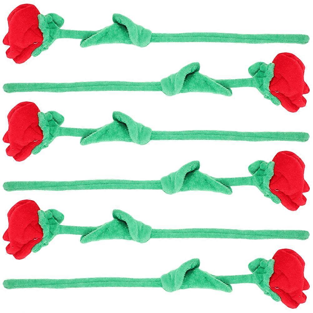 Plush Rose Flower Bouquet for Home Decor and Scene Layout 18Pcs