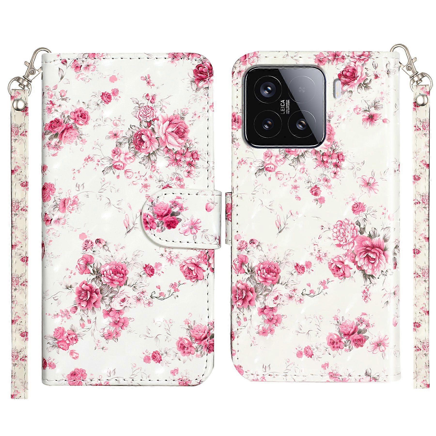 For Xiaomi 15T Wallet Case 3D Pattern Printed Leather Phone Cover with Strap