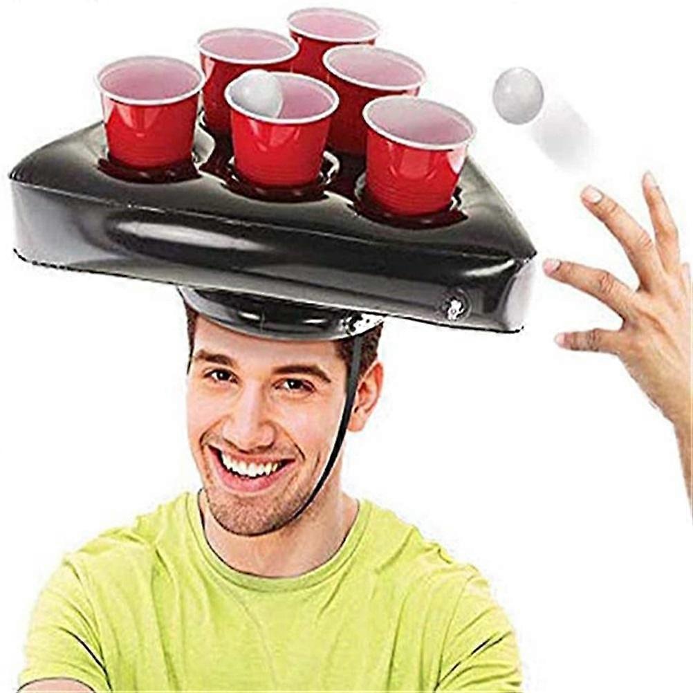 Inflatable Beer Pong Triangle Toss Game for Parties Bars, Interactive Throwing Game Toy, Funny Outdoor and Indoor Entertainment Accessory